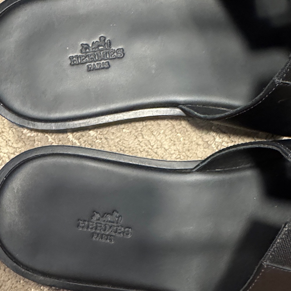 Hermes Black Slide Sandals - Picture 2 of 7